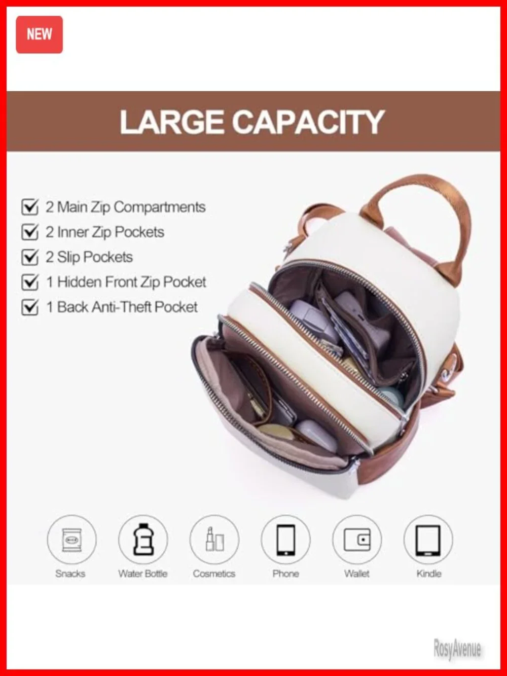 Small Vegan Leather Mini Convertible Backpack Purse Travel Shoulder Bag